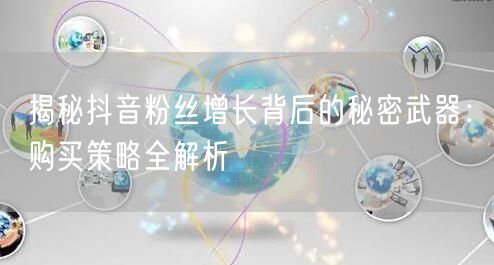 揭秘抖音粉丝增长背后的秘密武器：购买策略全解析