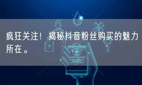 疯狂关注！揭秘抖音粉丝购买的魅力所在。