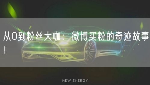 从0到粉丝大咖：微博买粉的奇迹故事！