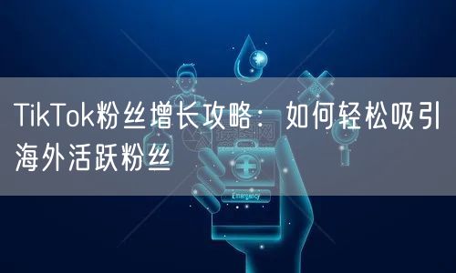 TikTok粉丝增长攻略：如何轻松吸引海外活跃粉丝