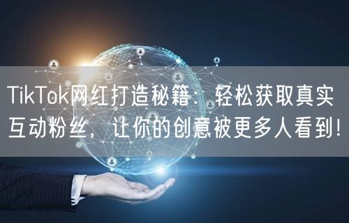 TikTok网红打造秘籍：轻松获取真实互动粉丝，让你的创意被更多人看到！