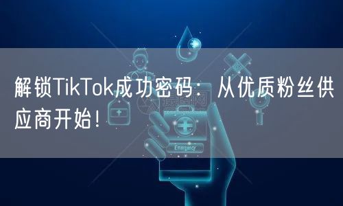 解锁TikTok成功密码：从优质粉丝供应商开始！