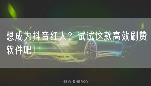 想成为抖音红人？试试这款高效刷赞软件吧！