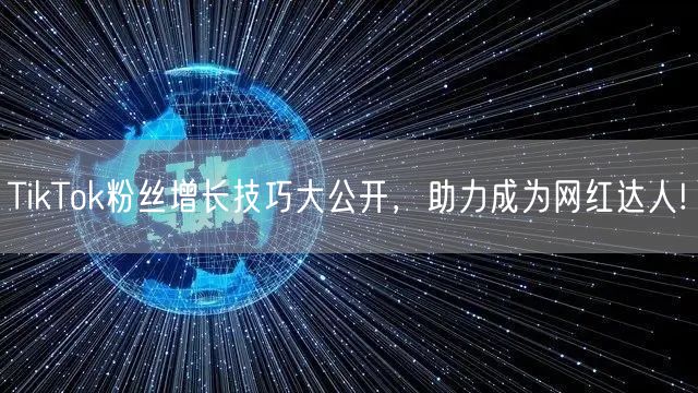 TikTok粉丝增长技巧大公开，助力成为网红达人!