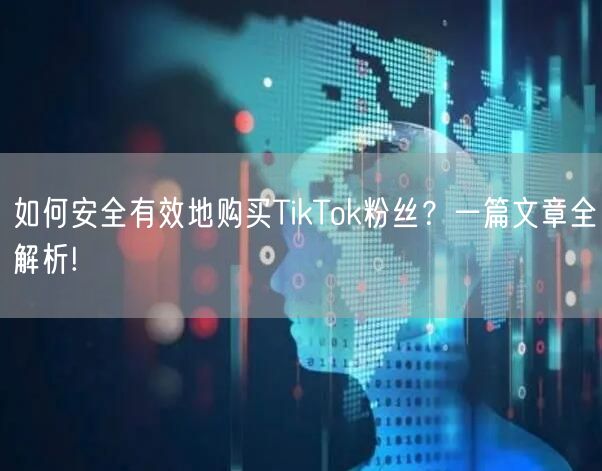 如何安全有效地购买TikTok粉丝？一篇文章全解析!