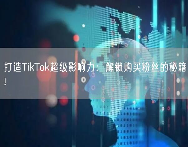 打造TikTok超级影响力：解锁购买粉丝的秘籍!
