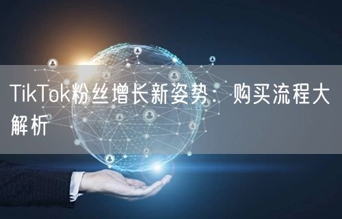 TikTok粉丝增长新姿势：购买流程大解析