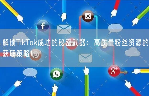 解锁TikTok成功的秘密武器：高质量粉丝资源的获取策略！