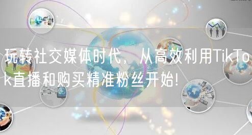 玩转社交媒体时代，从高效利用TikTok直播和购买精准粉丝开始!