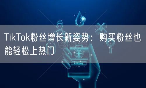 TikTok粉丝增长新姿势：购买粉丝也能轻松上热门