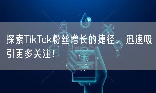探索TikTok粉丝增长的捷径，迅速吸引更多关注！