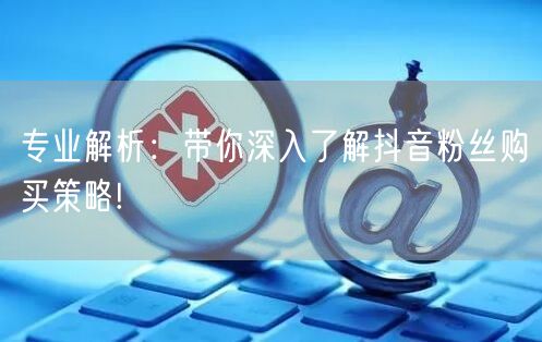 专业解析：带你深入了解抖音粉丝购买策略!