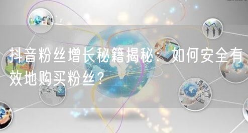 抖音粉丝增长秘籍揭秘：如何安全有效地购买粉丝？