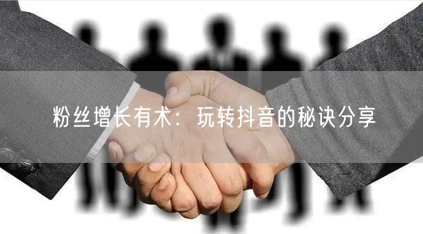 粉丝增长有术：玩转抖音的秘诀分享