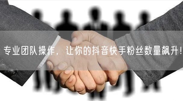 专业团队操作，让你的抖音快手粉丝数量飙升！