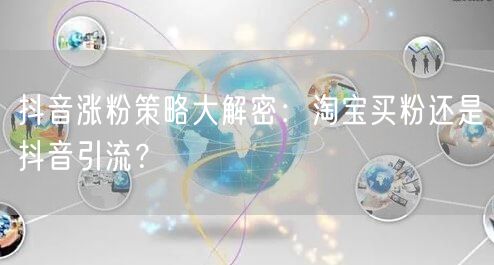 抖音涨粉策略大解密：淘宝买粉还是抖音引流？