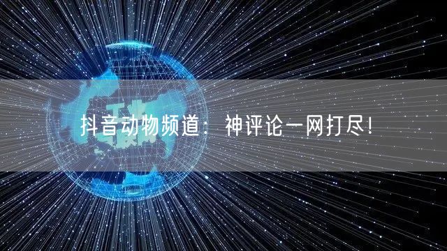 抖音动物频道：神评论一网打尽！