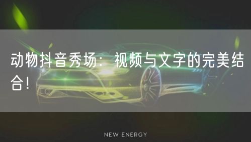 动物抖音秀场：视频与文字的完美结合！