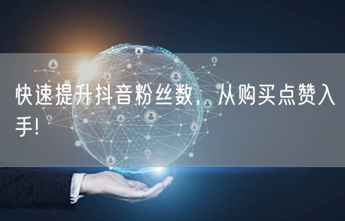 快速提升抖音粉丝数，从购买点赞入手!