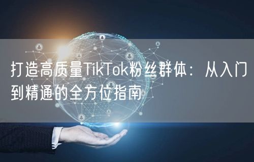 打造高质量TikTok粉丝群体：从入门到精通的全方位指南