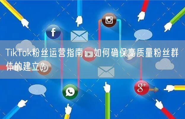 TikTok粉丝运营指南：如何确保高质量粉丝群体的建立？