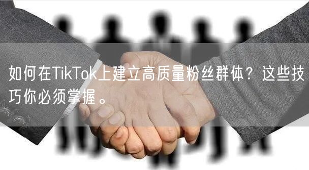 如何在TikTok上建立高质量粉丝群体？这些技巧你必须掌握。