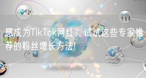 想成为TikTok网红？试试这些专家推荐的粉丝增长方法!