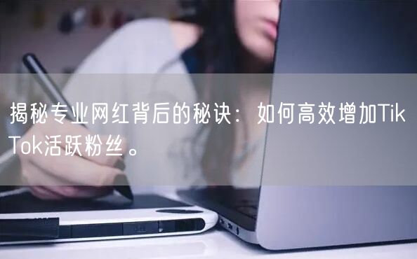 揭秘专业网红背后的秘诀：如何高效增加TikTok活跃粉丝。