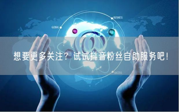 想要更多关注？试试抖音粉丝自助服务吧！
