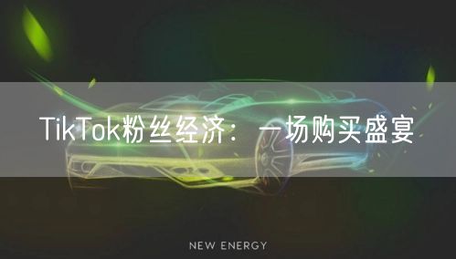 TikTok粉丝经济：一场购买盛宴