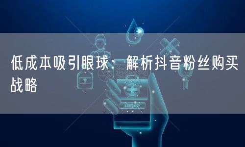 低成本吸引眼球：解析抖音粉丝购买战略