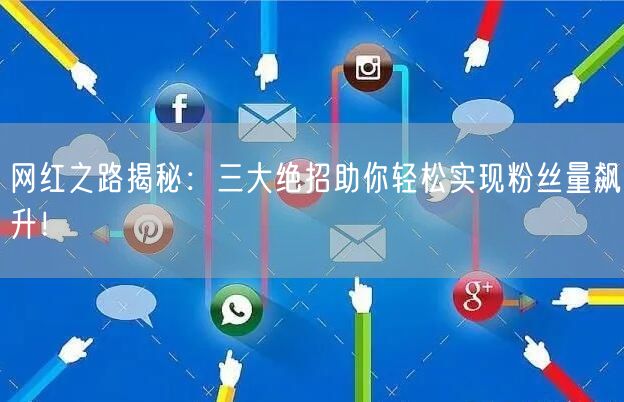 网红之路揭秘：三大绝招助你轻松实现粉丝量飙升！