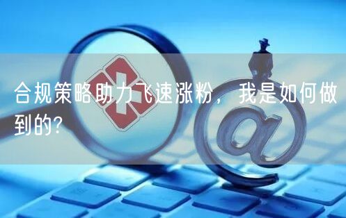 合规策略助力飞速涨粉，我是如何做到的?