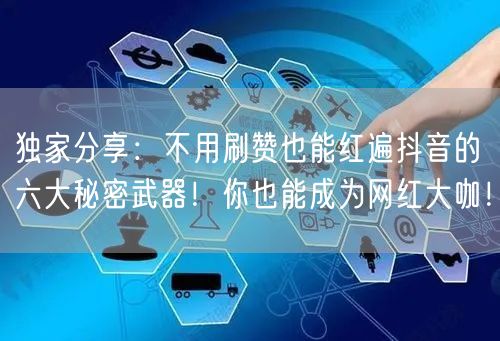 独家分享：不用刷赞也能红遍抖音的六大秘密武器！你也能成为网红大咖！