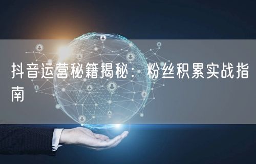 抖音运营秘籍揭秘：粉丝积累实战指南
