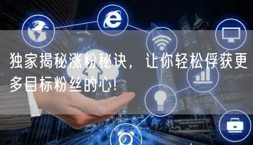 独家揭秘涨粉秘诀，让你轻松俘获更多目标粉丝的心!