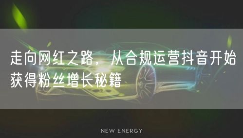 走向网红之路，从合规运营抖音开始获得粉丝增长秘籍