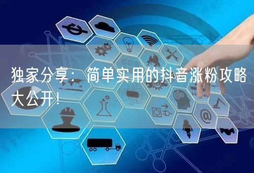 独家分享：简单实用的抖音涨粉攻略大公开！