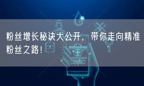 粉丝增长秘诀大公开，带你走向精准粉丝之路！