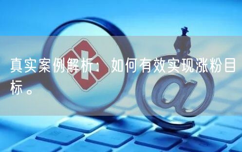 真实案例解析：如何有效实现涨粉目标。