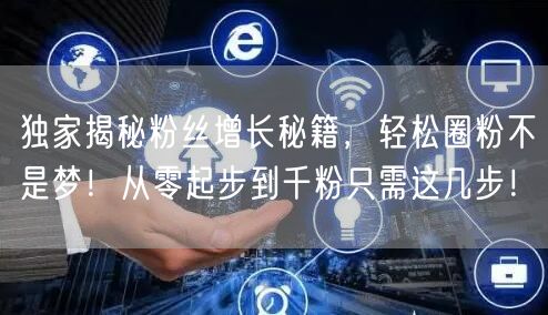 独家揭秘粉丝增长秘籍，轻松圈粉不是梦！从零起步到千粉只需这几步！