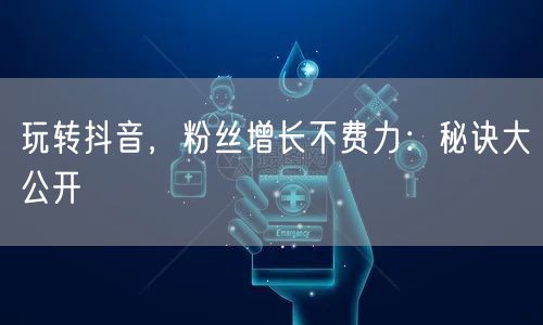 玩转抖音，粉丝增长不费力：秘诀大公开