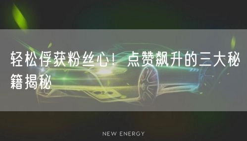 轻松俘获粉丝心！点赞飙升的三大秘籍揭秘