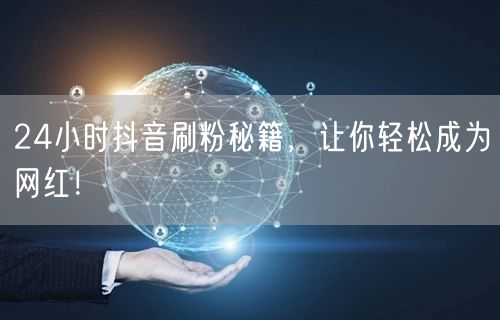 24小时抖音刷粉秘籍，让你轻松成为网红！