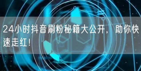 24小时抖音刷粉秘籍大公开，助你快速走红！