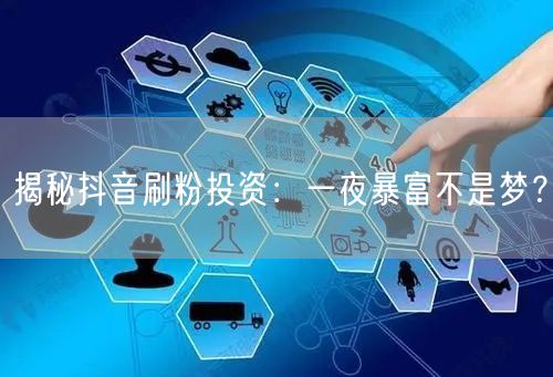 揭秘抖音刷粉投资：一夜暴富不是梦？