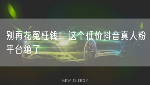 别再花冤枉钱！这个低价抖音真人粉平台绝了