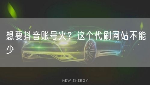 想要抖音账号火？这个代刷网站不能少