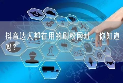 抖音达人都在用的刷粉网址，你知道吗？