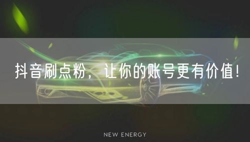 抖音刷点粉，让你的账号更有价值！